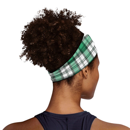 Shamrock St. Patrick's Day Tartan Print Sports Headband
