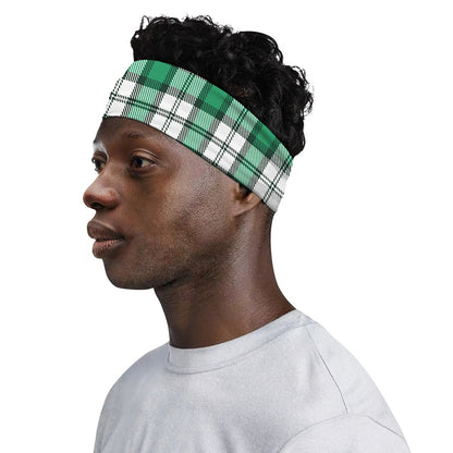 Shamrock St. Patrick's Day Tartan Print Sports Headband