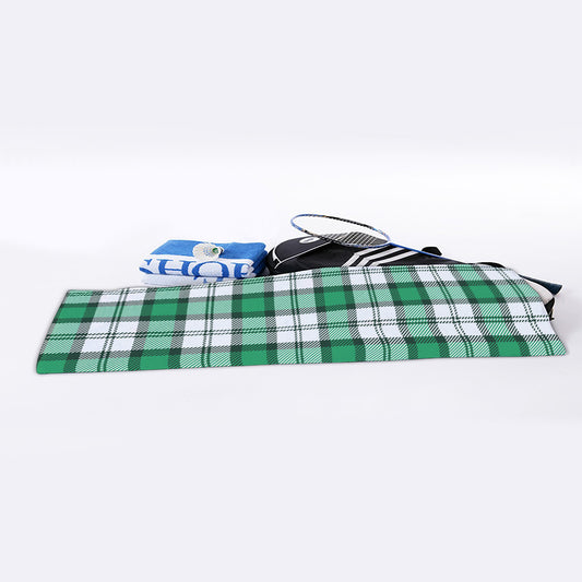 Shamrock St. Patrick's Day Tartan Print Sports Towel