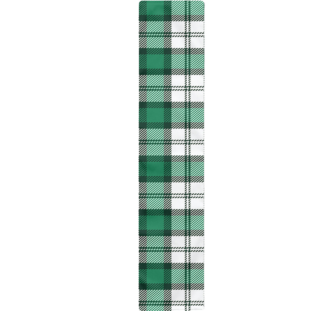 Shamrock St. Patrick's Day Tartan Print Table Runner