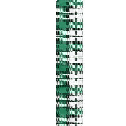 Shamrock St. Patrick's Day Tartan Print Table Runner