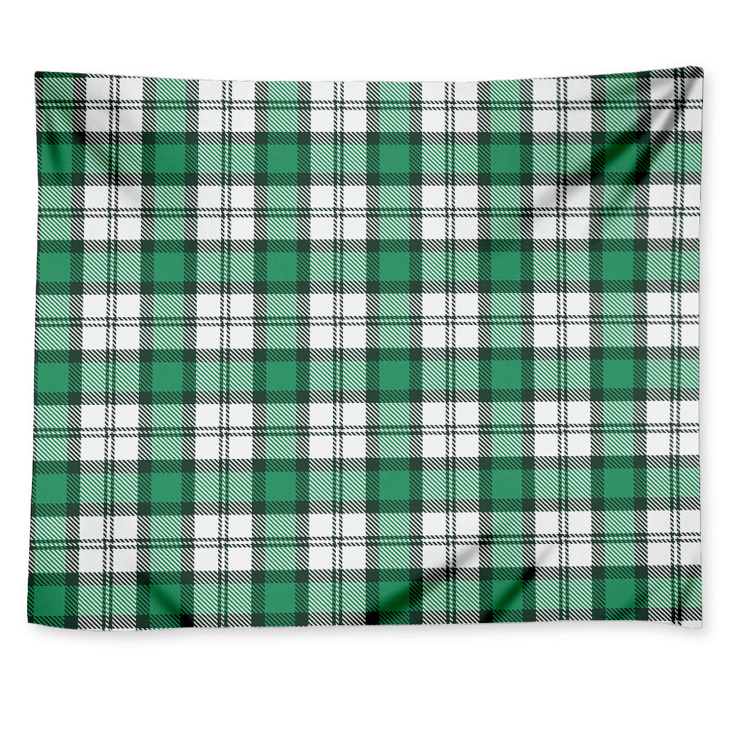Shamrock St. Patrick's Day Tartan Print Tapestry