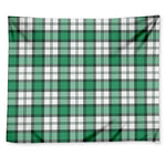 Shamrock St. Patrick's Day Tartan Print Tapestry