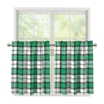 Shamrock St. Patrick's Day Tartan Print Tier Curtains