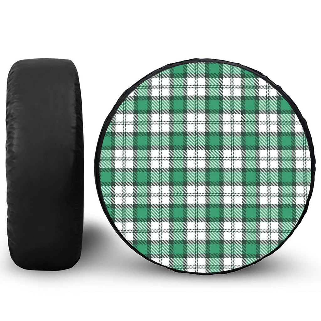 Shamrock St. Patrick's Day Tartan Print Tire Cover