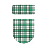 Shamrock St. Patrick's Day Tartan Print Toilet Lid And Tank Cover Set