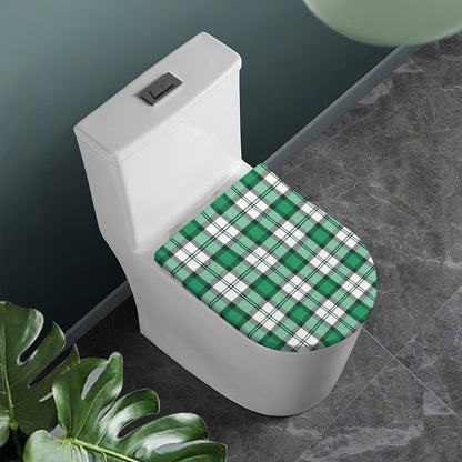 Shamrock St. Patrick's Day Tartan Print Toilet Lid Cover