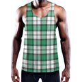 Shamrock St. Patrick's Day Tartan Print Men's Workout Tank Top