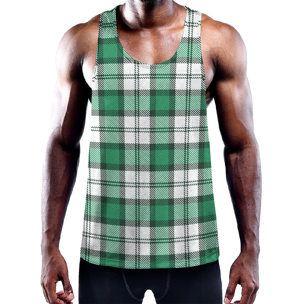 Shamrock St. Patrick's Day Tartan Print Training Tank Top