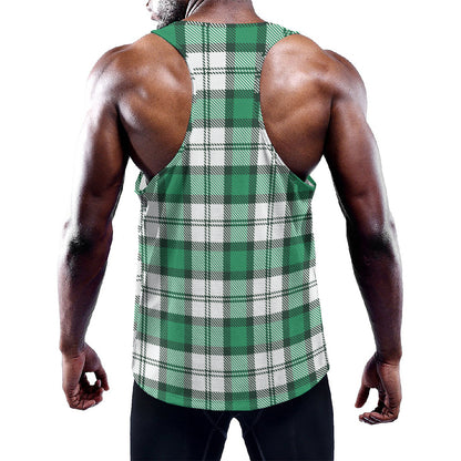 Shamrock St. Patrick's Day Tartan Print Training Tank Top