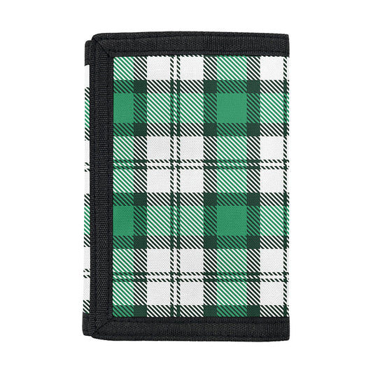 Shamrock St. Patrick's Day Tartan Print Trifold Wallet