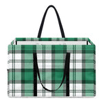 Shamrock St. Patrick's Day Tartan Print Utility Tote Bag