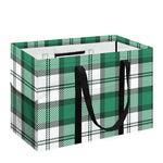 Shamrock St. Patrick's Day Tartan Print Utility Tote Bag