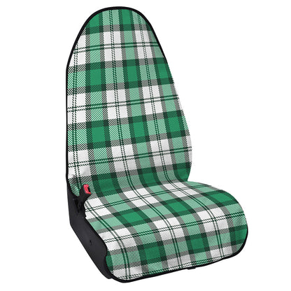 Shamrock St. Patrick's Day Tartan Print Waterproof Car Seat Cover