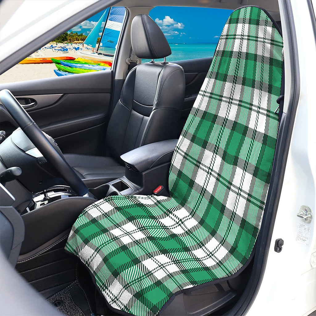 Shamrock St. Patrick's Day Tartan Print Waterproof Car Seat Cover