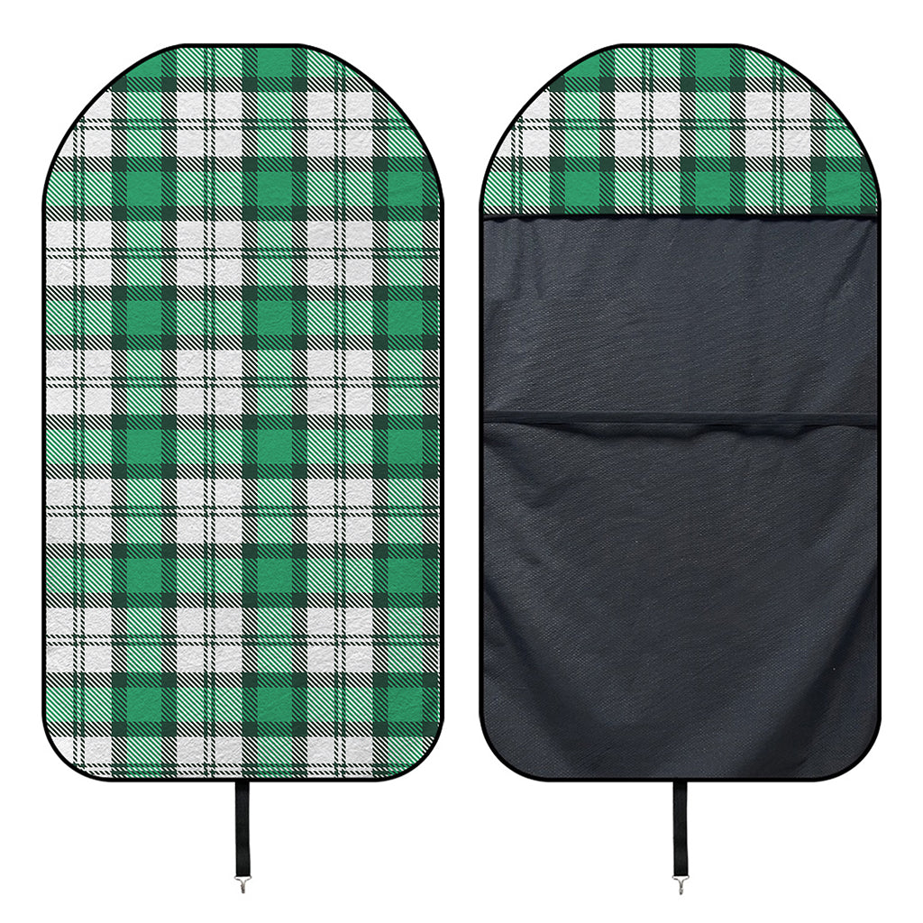 Shamrock St. Patrick's Day Tartan Print Waterproof Car Seat Cover