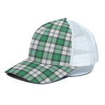 Shamrock St. Patrick's Day Tartan Print White Mesh Trucker Cap