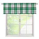 Shamrock St. Patrick's Day Tartan Print Window Valance