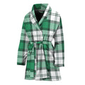 Shamrock St. Patrick's Day Tartan Print Women's Bathrobe