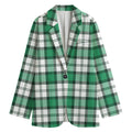 Shamrock St. Patrick's Day Tartan Print Women's Blazer