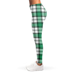 Shamrock St. Patrick's Day Tartan Print Women's Leggings