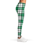 Shamrock St. Patrick's Day Tartan Print Women's Leggings