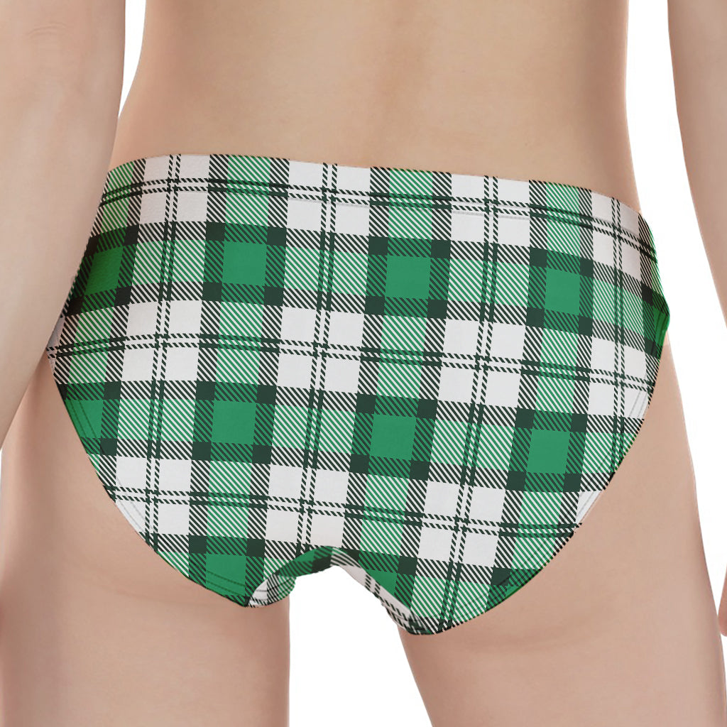 Shamrock St. Patrick's Day Tartan Print Women's Panties