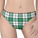 Shamrock St. Patrick's Day Tartan Print Women's Thong