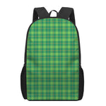 Shamrock Tartan St. Patrick's Day Print 17 Inch Backpack