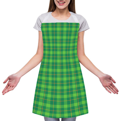 Shamrock Tartan St. Patrick's Day Print Adjustable Apron