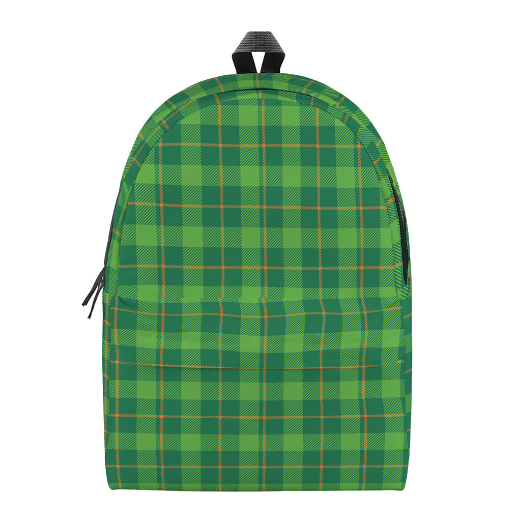 Shamrock Tartan St. Patrick's Day Print Backpack