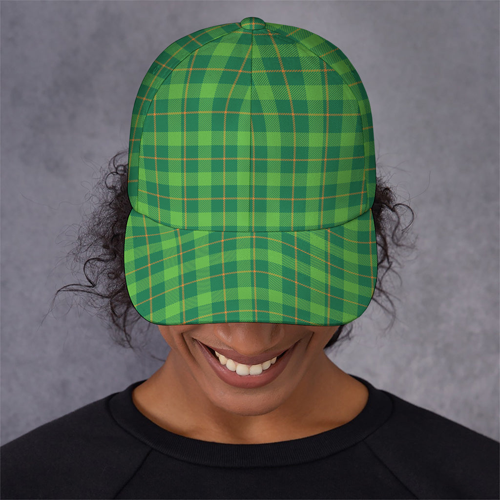 Shamrock Tartan St. Patrick's Day Print Baseball Cap