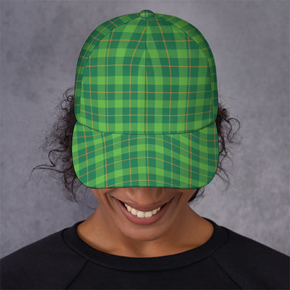 Shamrock Tartan St. Patrick's Day Print Baseball Cap