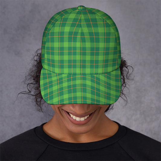 Shamrock Tartan St. Patrick's Day Print Baseball Cap