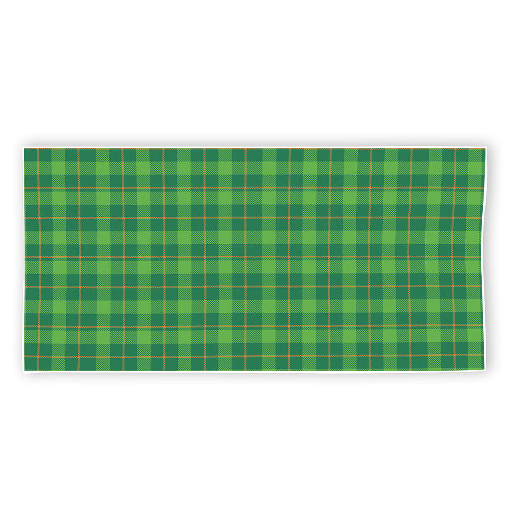 Shamrock Tartan St. Patrick's Day Print Beach Towel