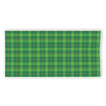 Shamrock Tartan St. Patrick's Day Print Beach Towel