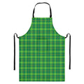 Shamrock Tartan St. Patrick's Day Print Bib Apron With Pocket