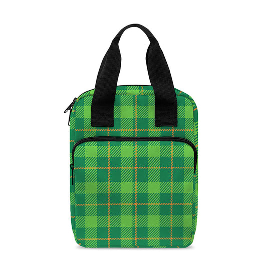 Shamrock Tartan St. Patrick's Day Print Bible Tote Bag