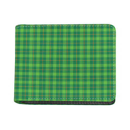 Shamrock Tartan St. Patrick's Day Print Bifold Wallet