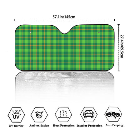 Shamrock Tartan St. Patrick's Day Print Car Windshield Sun Shade