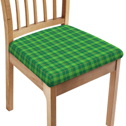 Shamrock Tartan St. Patrick's Day Print Chair Cushion Cover