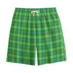 Shamrock Tartan St. Patrick's Day Print Cotton Shorts