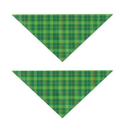 Shamrock Tartan St. Patrick's Day Print Dog Bandana