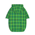Shamrock Tartan St. Patrick's Day Print Dog Zip Up Hoodie