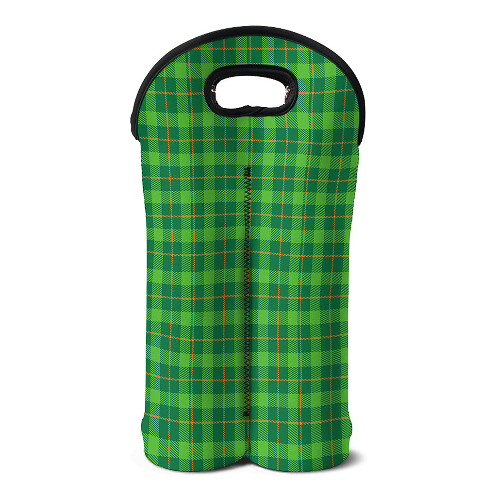Shamrock Tartan St. Patrick's Day Print Double Neoprene Wine Tote