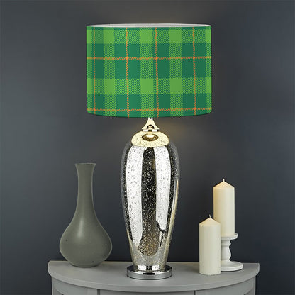 Shamrock Tartan St. Patrick's Day Print Drum Lamp Shade