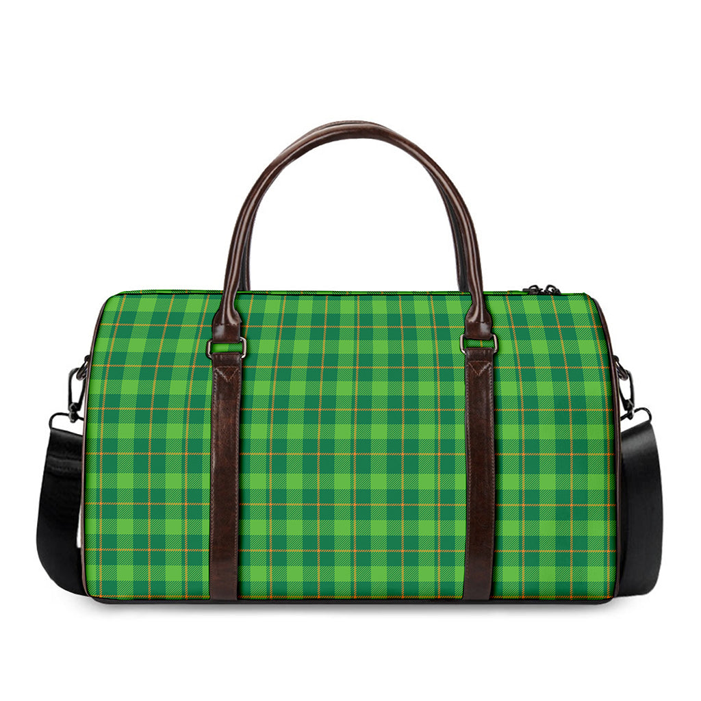 Shamrock Tartan St. Patrick's Day Print Duffle Bag