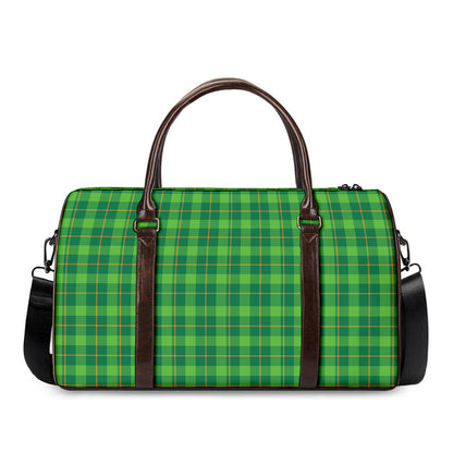 Shamrock Tartan St. Patrick's Day Print Duffle Bag