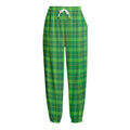 Shamrock Tartan St. Patrick's Day Print Fleece Lined Knit Pants