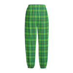 Shamrock Tartan St. Patrick's Day Print Fleece Lined Knit Pants